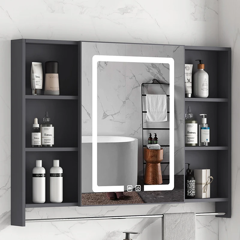 Vanity Mirror Smart Light Bathroom Cabinets Sanitation Home Furniture Defogging Bathroom Cabinets Locker Shower Miroir De Salle