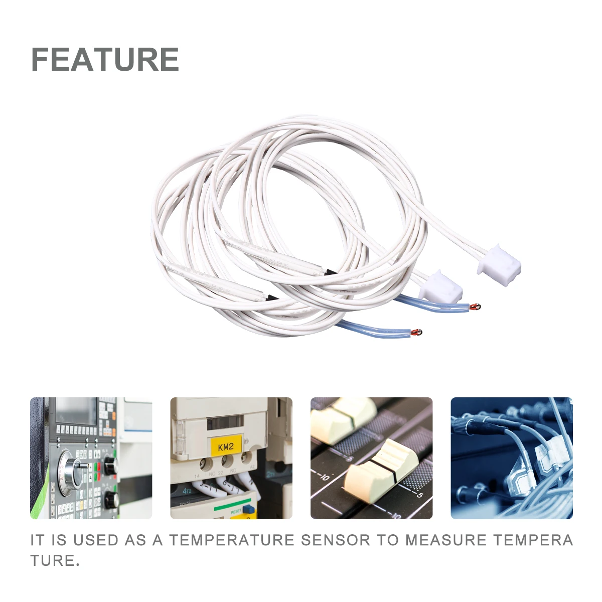 

3Pcs Ntc 100k 200c Thermistor 1m High Temp Wiring Xh2.54-2p 3D Printer Heatbed Hot End Rapid Response Stable Measurement