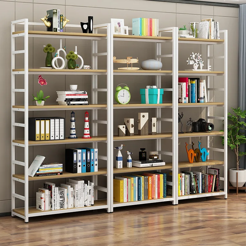 custom.Modern Simple Iron Shelf Multi-Layer Wooden Storage Rack Home Living Room Bookcase Display Rack