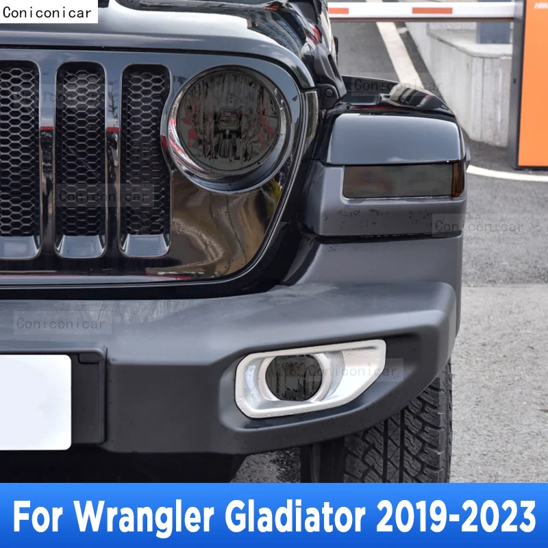 

For Jeep Wrangler Gladiator 2019-2023 Car Exterior Headlight Anti-scratch Front Lamp Tint TPU Protective Film Repair Accessories