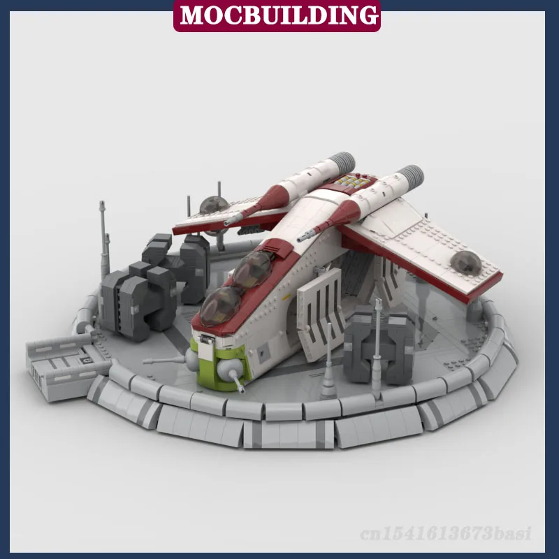 Space Serie Modular Landing Platform Building Model Building Block Assembly MOC Movie Collection Toy Gift DIY