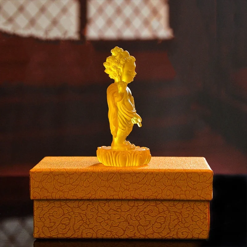 Buddha Statue of Buddha, Prince Buddha, Water Colored Glaze Bathing Buddha