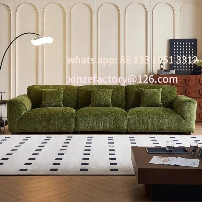Divano in stile italiano può essere smontato e lavato in tessuto di fascia alta soggiorno retrò grande e piccolo tipo domestico dritto