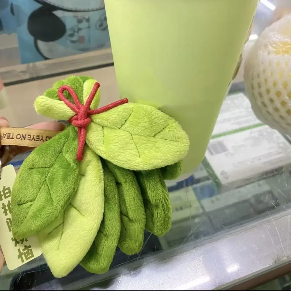 2 szt. Zawieszka z liści pomelo na szczęście, zielona, odstraszająca zły duch, brelok, kreatywny, przenośny, wypchany wisiorek do plecaka, prezent urodzinowy