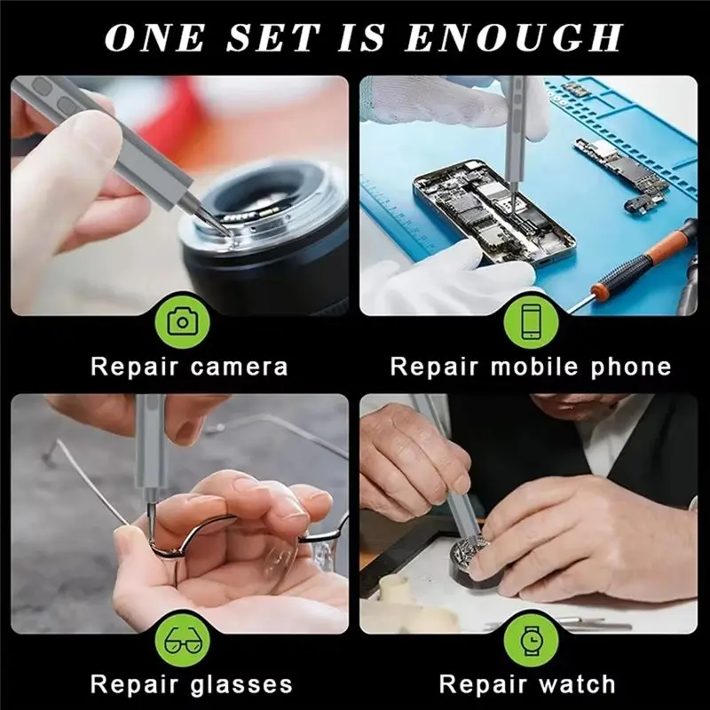 A19F-Magnetic Torx Hex Bit Magnetic Screw Driver Bits Professional Repair Men's Tools Kit For PC Watch Camera