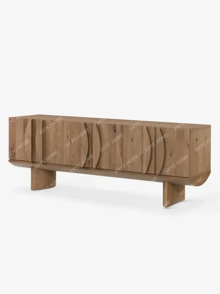 S  Solid wood home TV cabinet storage, retro, bed and breakfast and restaurant integrated cabinet