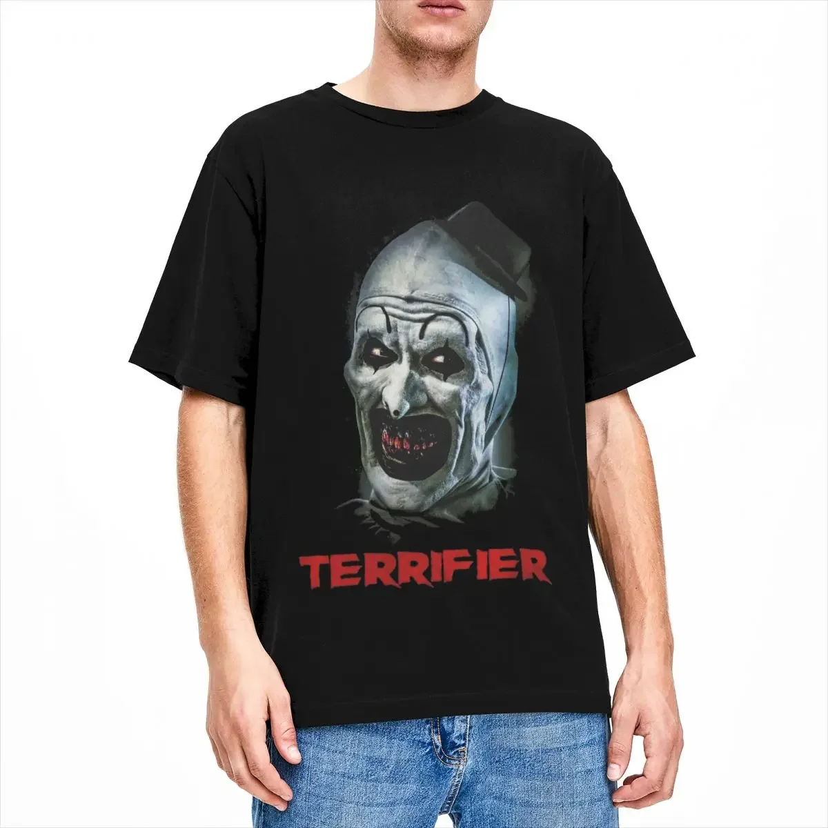 Men Women Terrifier Art The Clown T Shirts Apparel 100% Cotton Tops T-shirt Novelty Tee Shirt Adult