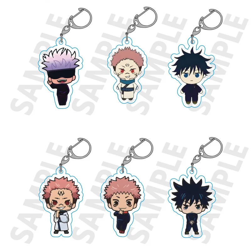 Anime Jujutsu Kaisen Gojo Satoru Fushiguro Megumi Itadori Yuji Acrylic Figure Model Key Chain Pendant Toy Gift Accessories