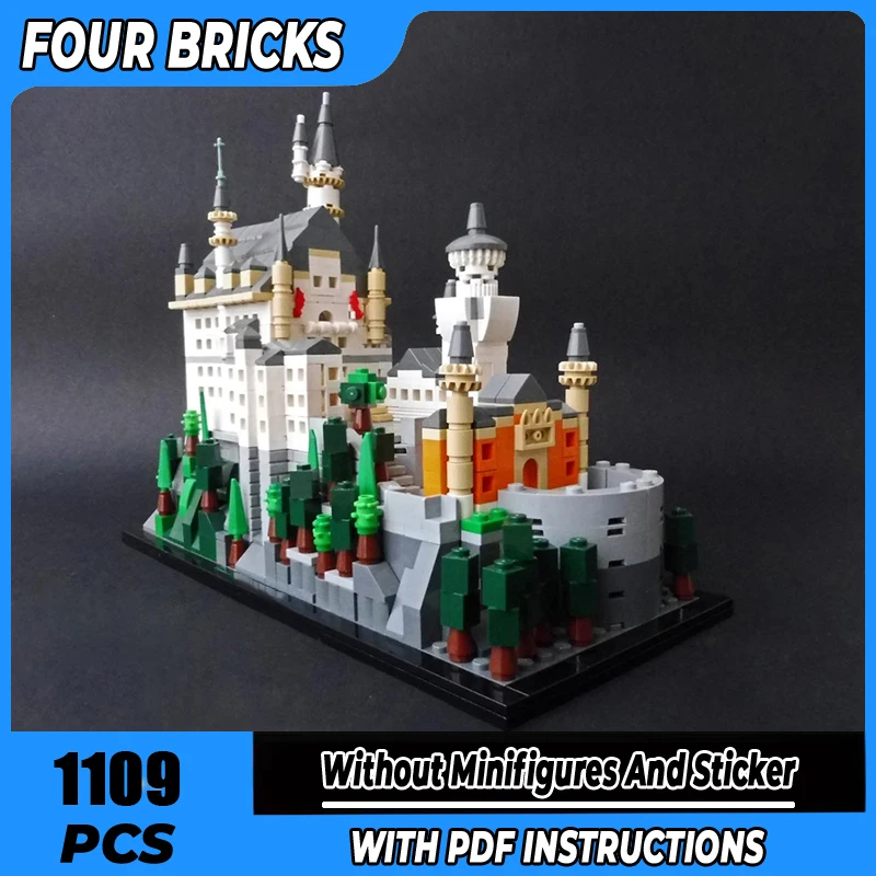 

Moc Building Blocks Neuschwanstein Castle Technology Modular Bricks Model Gifts Christmas Toys DIY Sets Assembly