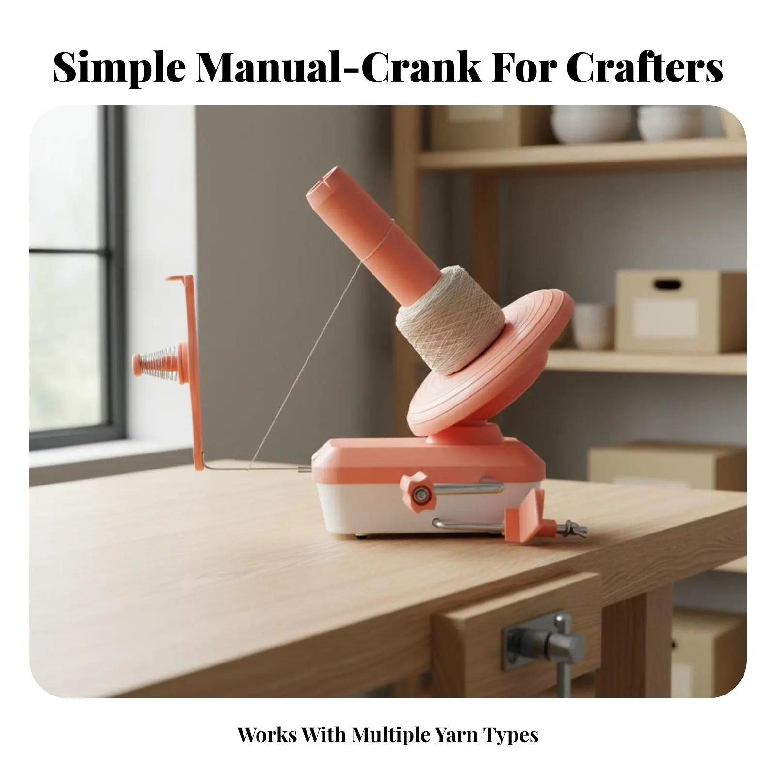 

Большая ручная моталка для пряжи, быстрое намотывание, прочная конструкция, простота использования для дома