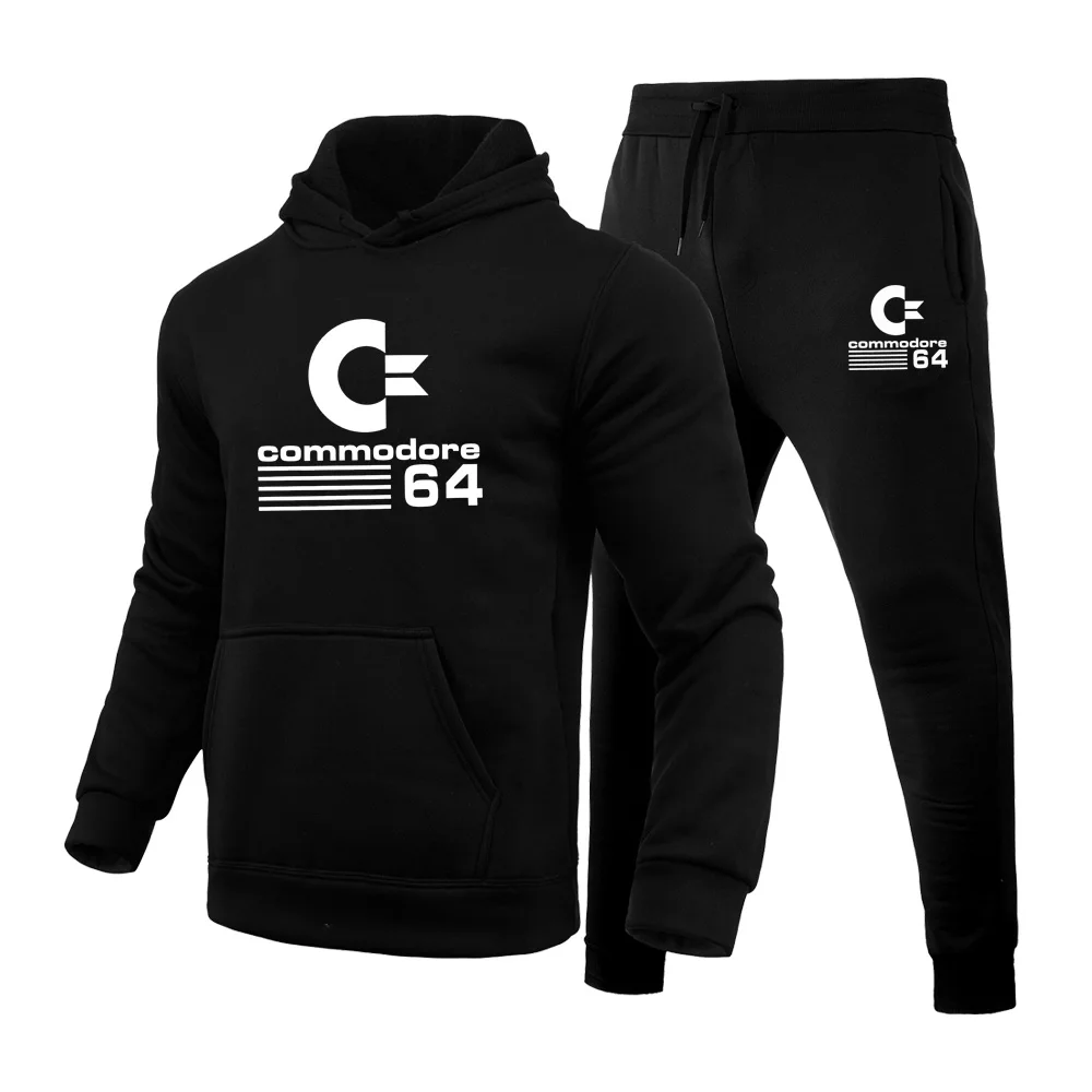

COMMODORE Tracksuit Sportswear Hoodies + 64 Sweatshirt Hoody For Men Male Suit Spring 2024 Female Man Sets Women'sSweatpants