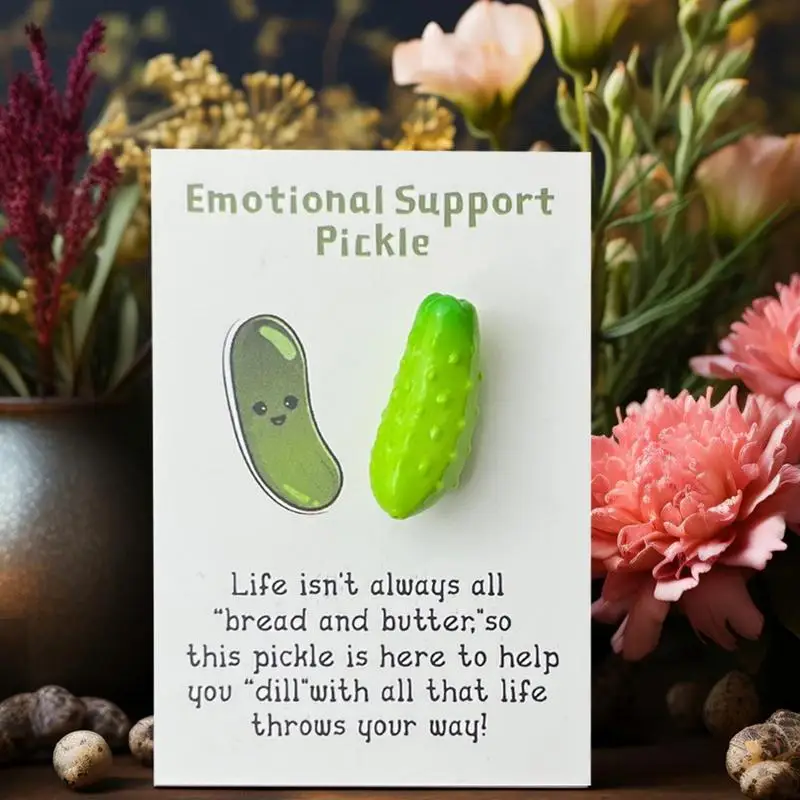 بطاقة عناق الجيب الإيجابية 3X جيب المخلل الصغير عناق بطاقات المعايدة رمز الدعم العاطفي عناق رمز ليتل الراتنج جيب عناق