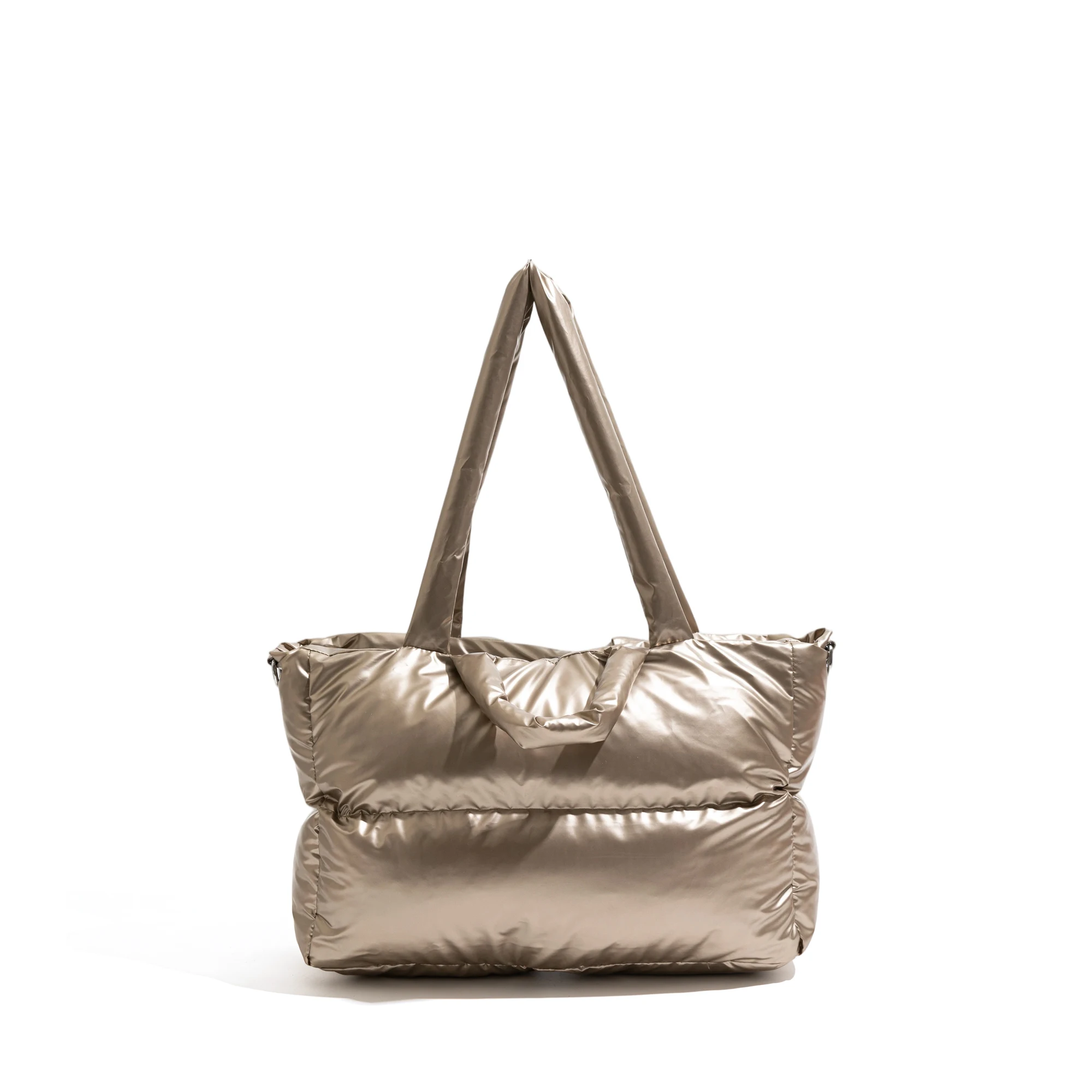 Leisure Filled Cotton Large Capacity Shoulder Bag Simple and Fashionable Lacquered Handbag Multifunctional Commuting Women's Bag