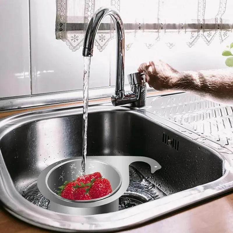 Kitchen Sink Filter Swan Drain Basket Garbage Filter Shelf Strainer Leftover Sink Hanging Rack Multifunctional Drainage Basket