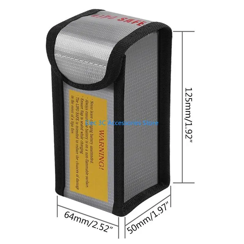Y51A 2 Pieces Lipo Safe Bags Silver - view 6