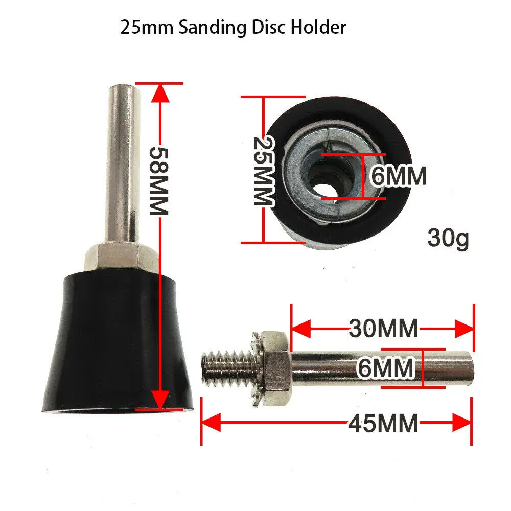 1 Inch 25Mm 2Inch 50Mm 3Inch 75Mm Schuren Disc Houder Roll & Lock Rotary Pad houder 6Mm Schacht Voor Type-R Roloc Schuurschijven