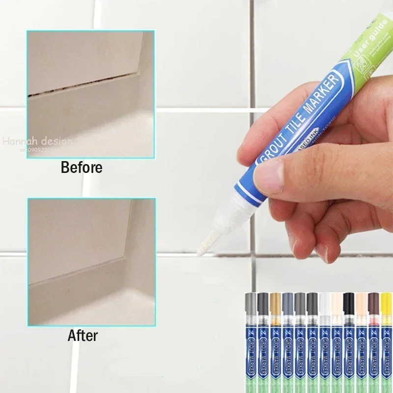 7Color Waterproof White Wall Tile Marker Pen Grout Restorer Gap Repair For Bathroom Floor Seam Paint Filling Construction Tools