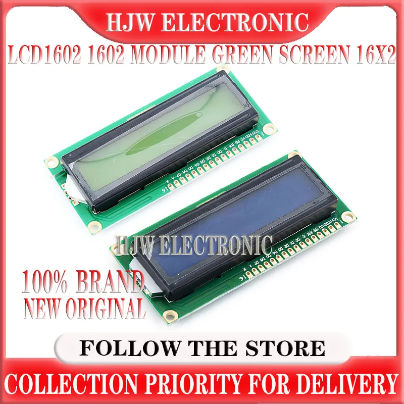 1PCS LCD1602 1602 module green screen 16x2 Character LCD Display Module.1602 5V green screen and white code for arduino