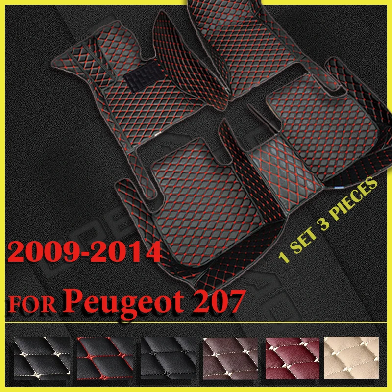 

Car Floor Mats For Peugeot 207 2009 2010 2011 2012 2013 2014 Custom Auto Foot Pads Automobile Carpet Cover Interior Accessories