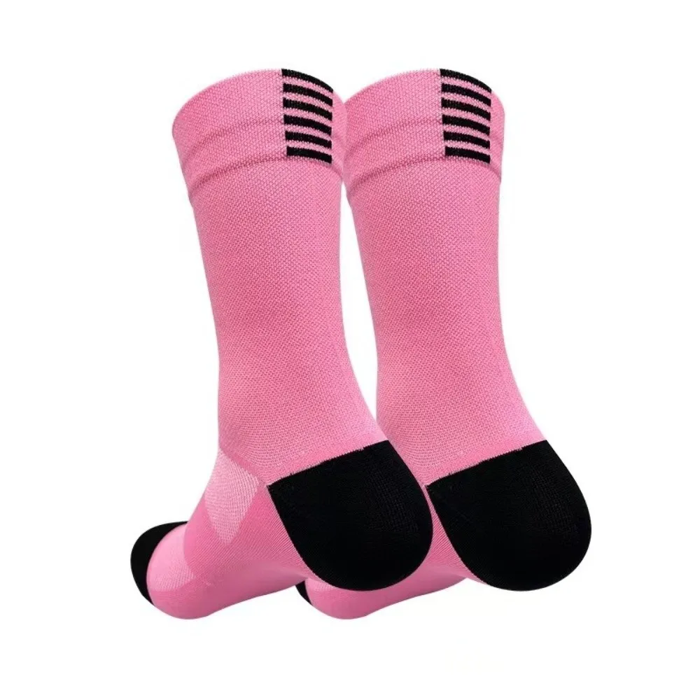 

Professional Cycling Socks Breathable Moisture-Wicking Running Stocking Mid-Calf Quick Dry Mountain Bike Sock for Road Racing