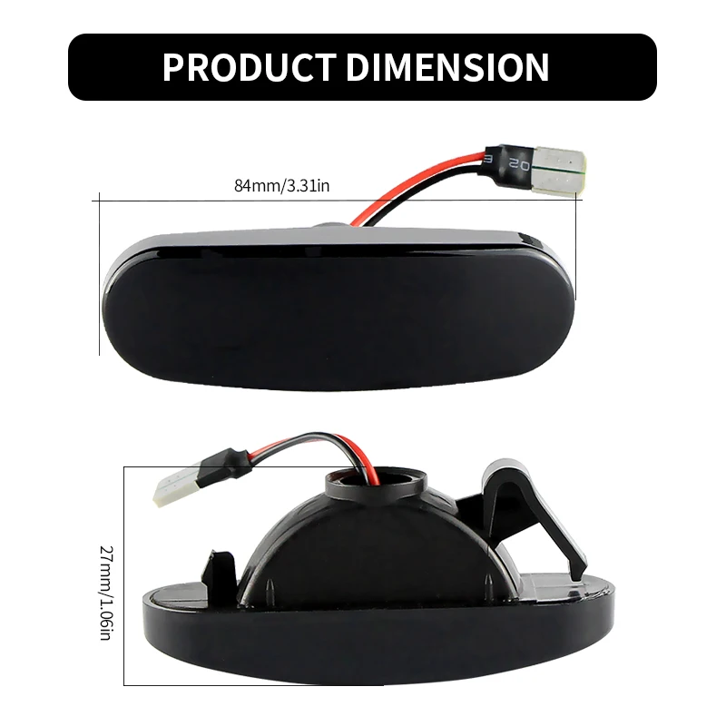 2PCS Canbus For Fiat Panda MK2 Grande Punto Doblo Fiorino Linea Idea Stilo Multi Qubo LED Dynamic Side Marker Turn Signal Lights