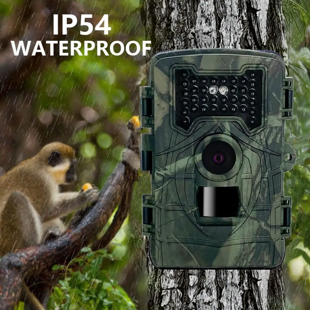 IP66 Waterproof Infrared Trail Track Camera Fast Infrared Trigger 120° Wide-Angle Surveillance Monitoring Camera 34 IR Lights