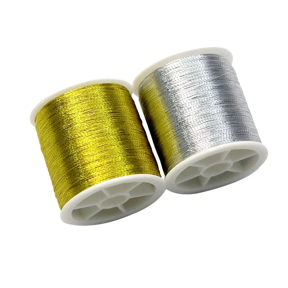 100M Strong Polyester Cross Stitch Sewing Threads Needles Threads Silver Gold Wire Embroidery Thread Cross Stitch Floss Supplies