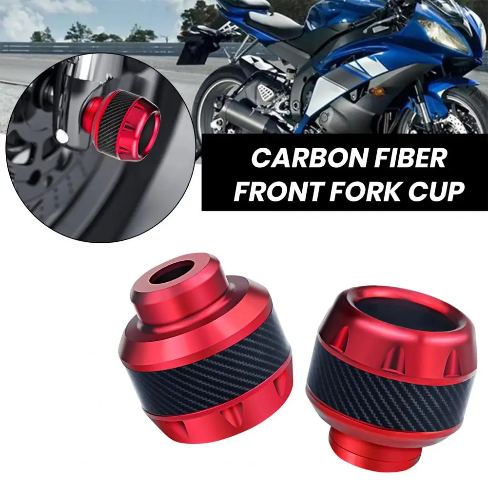 1 Pair Anti-fall Cup High Toughness Front Fork Cup Motorcycle Frame Slider Aluminum Alloy Front Fork Cup Protector For Motorbike