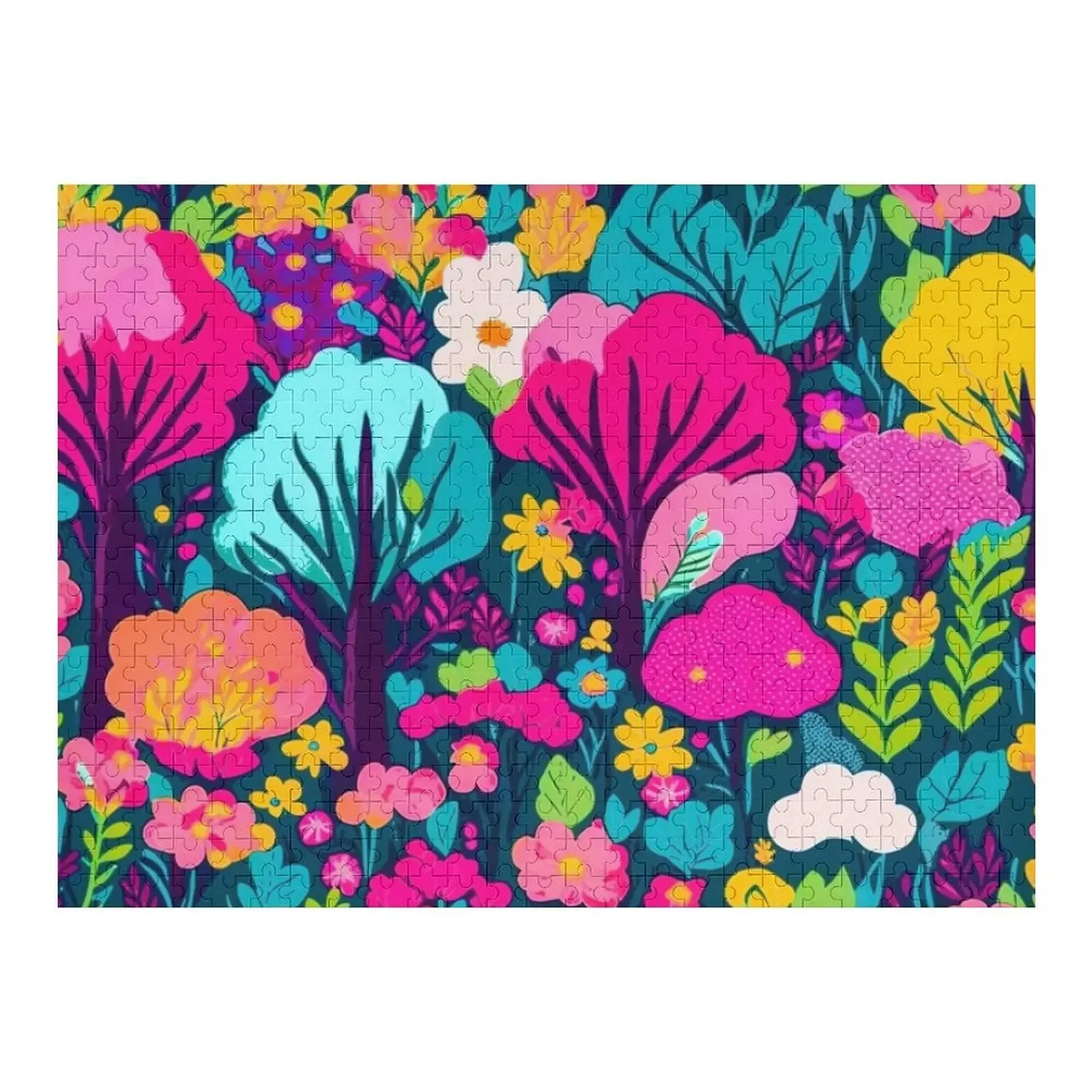 

Colorful forest abstract drawing Jigsaw Puzzle Custom Personalized Baby Toy Puzzle