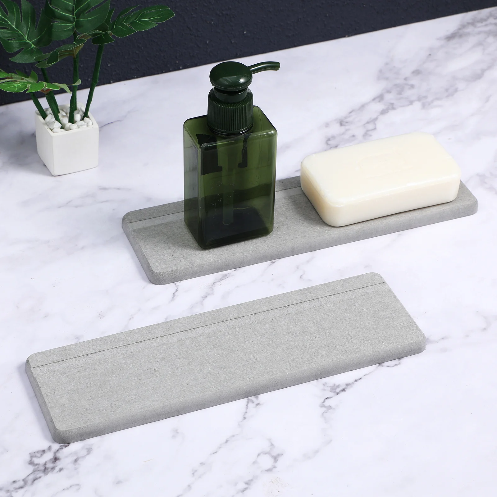 

2Pcs Multifunctional Anti-Slip Pad Diatom Mat for Cup Saucer Soap Holder Absorbent Wash Pad Non-Slip Mat for Bathroom Sink