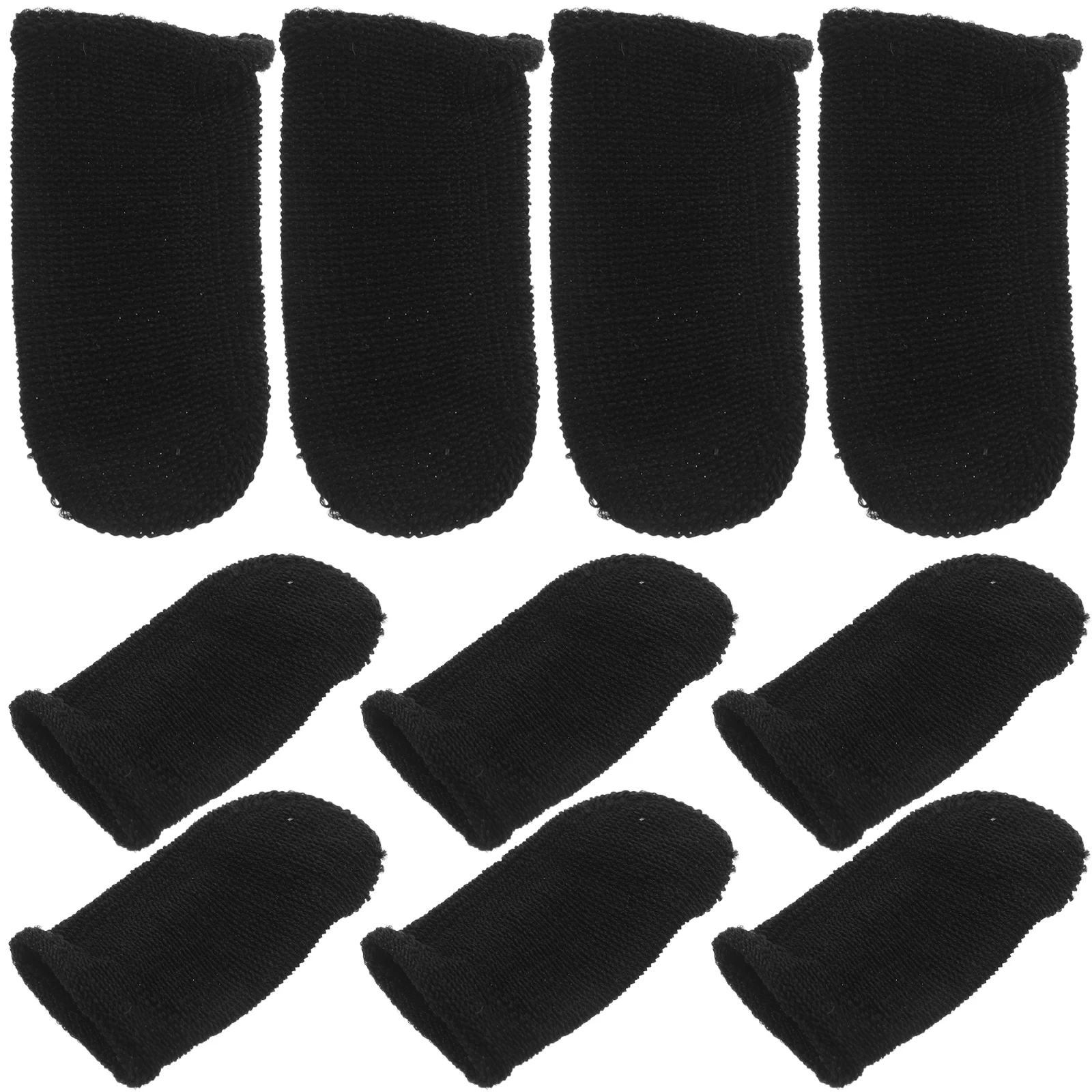 

10pcs Gaming Finger Sleeves Breathable Anti Sweat Touchscreen Compatible Ultra Thin Elastic Fit For Mobile Phone Gaming Durable
