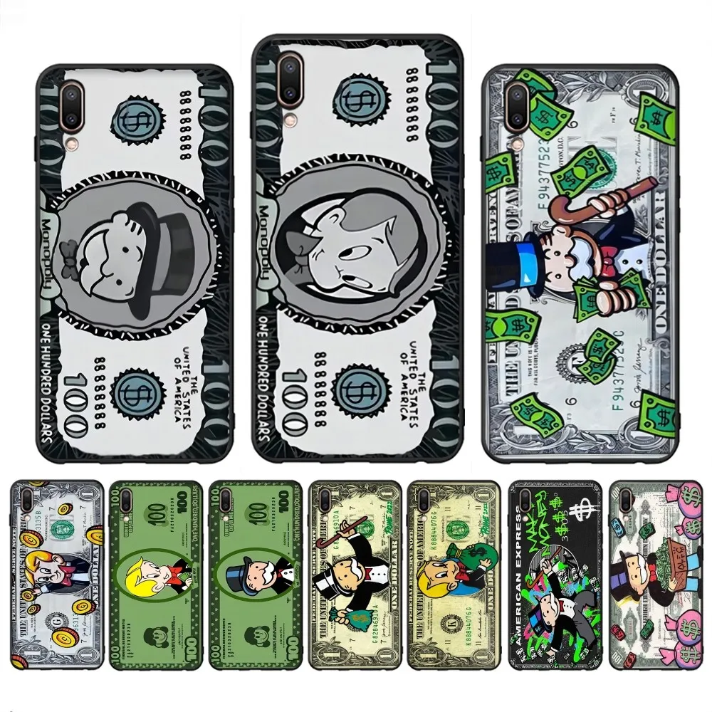 Cartoon Luxury D-Dollar M-MonopolyS Phone Case For Redmi Note 4 X 5 A 6 7 8 T 9 9S 10 11 11S 11Epro Poco M3 pro