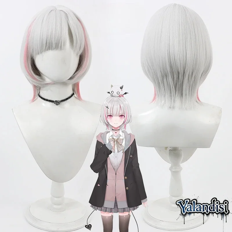 Yalandisi& Virtual YouTube Vtuber Sena Kasumi Cos Cosplay Wig Halloween Carnival Party Props Synthetic Hair Heat Resistant Fiber