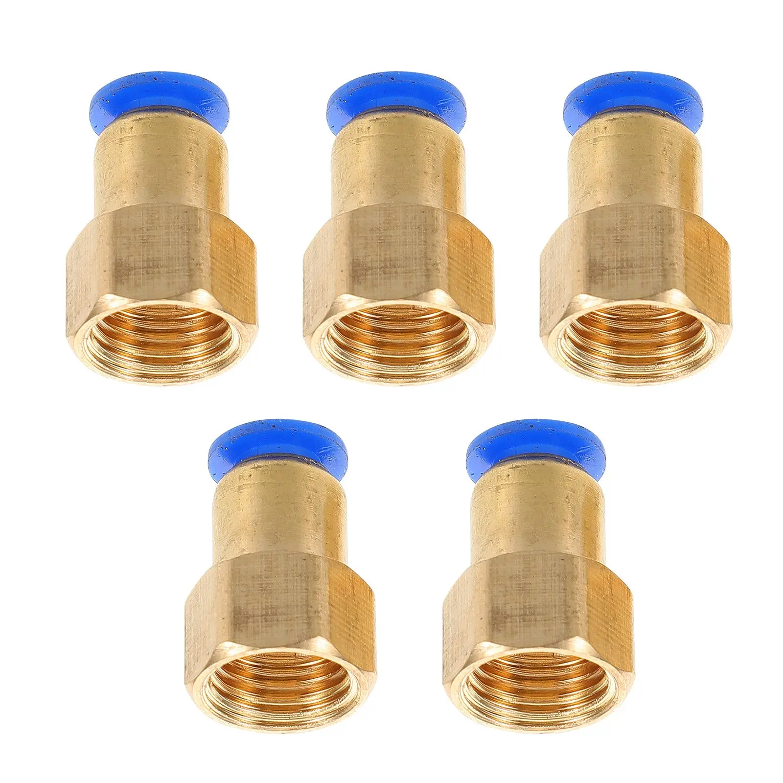 

5pcs Pneumatic Quick Connect Fittings Hose Pipe Air Connector Accessories Golden Sturdy Material Versatile Application