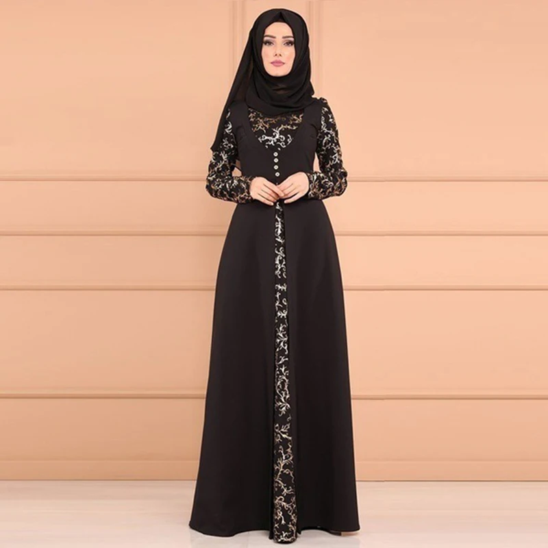 Arab Morocco Muslim Dress Abayas Women Ramadan Print Abaya Dubai Turkey Islam Kaftan Robe Longue Musulmane Vestidos Largos 2022