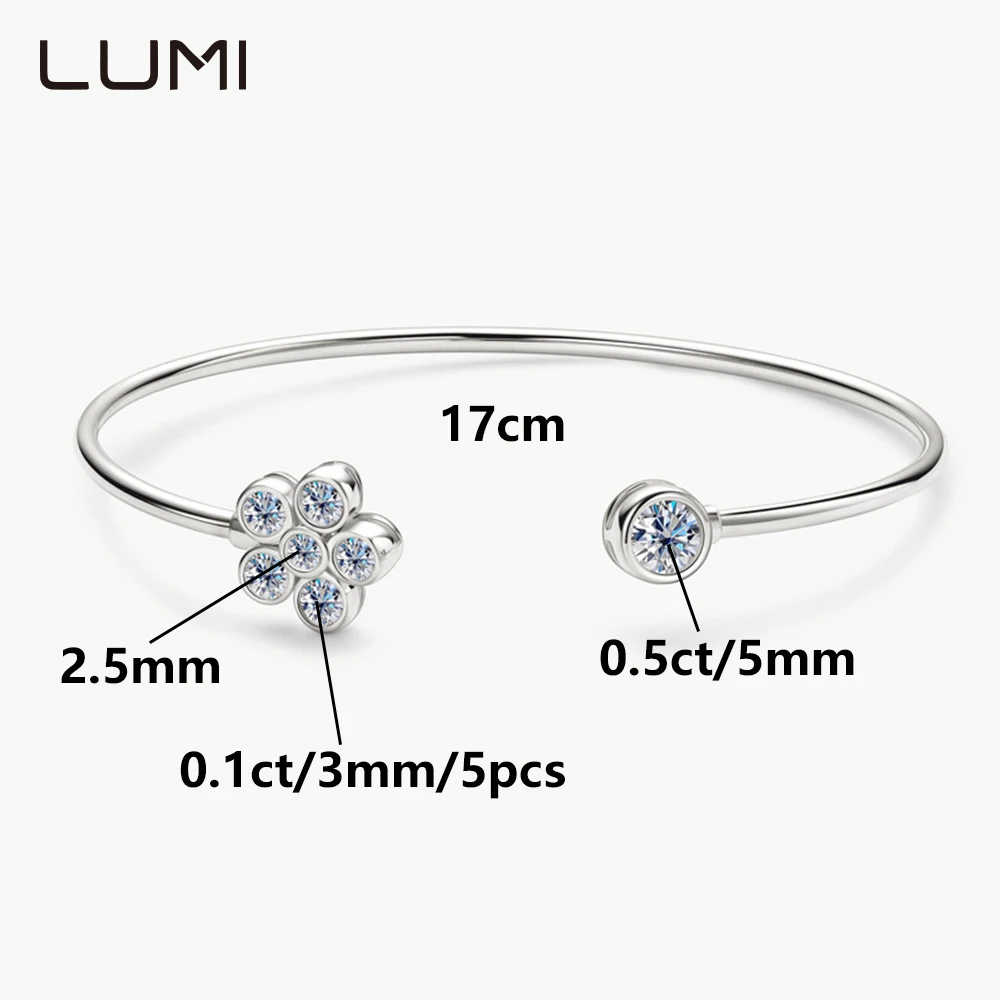 

VVS1 Original Moissanite S925 Silver Plum Blossom Bracelet Best Gifts for Women Party Anniversary Birthday Jewelry Present