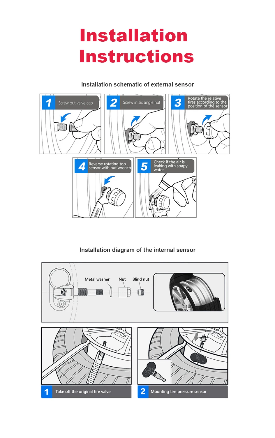 Intelligente Android-Navigation, spezielles, im Auto montiertes USB-Reifendruckkontrollsystem, TPMS-Reifendruck- und Temperaturerkennung – Detail 10