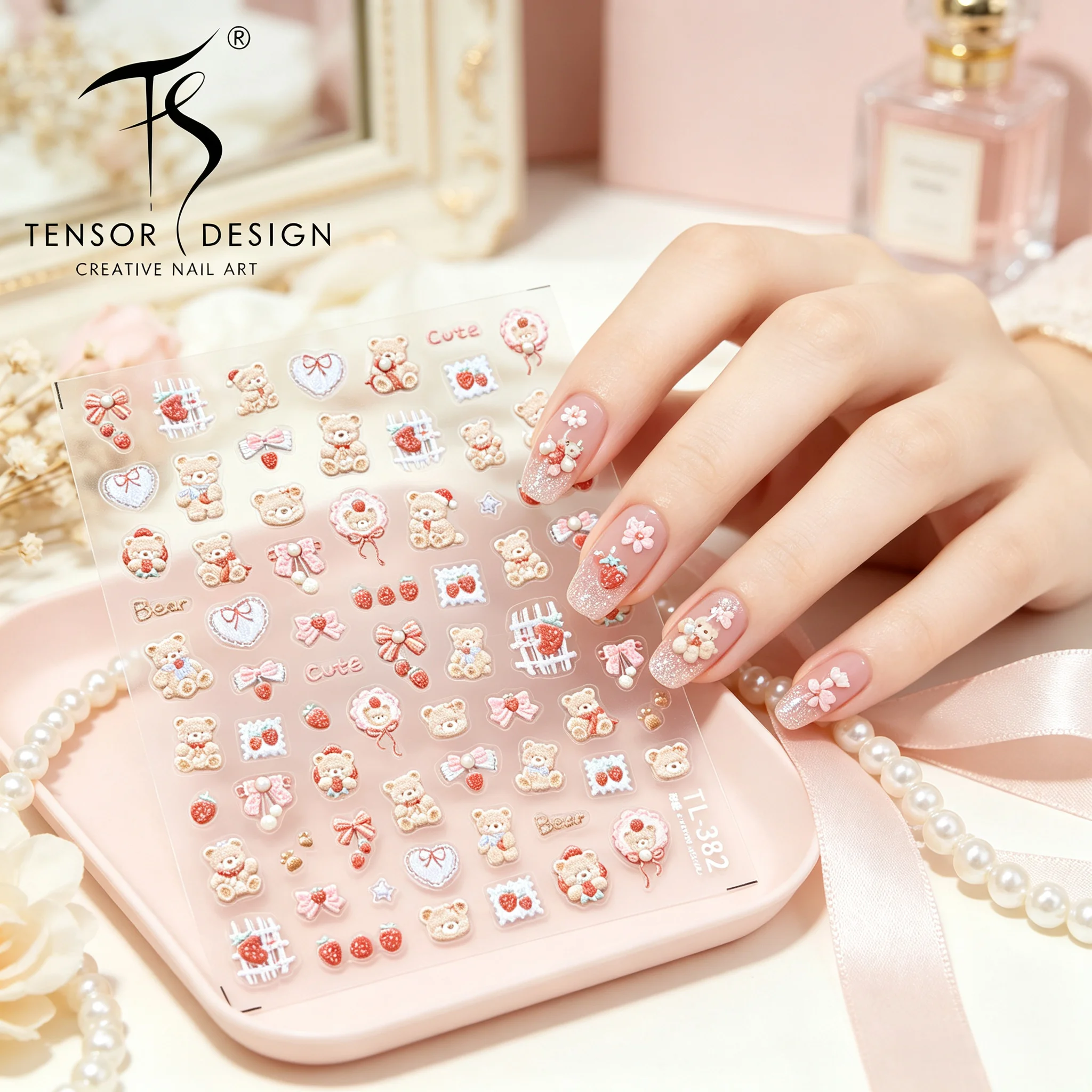 Nail Art Elegan - Autocollants et décalcomanies 3D en relief