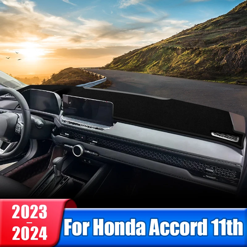 

Car Dashboard Cover For Honda Accord 11th 2023 2024 Instrument Desk Sun Shade Mat Dash Non-slip Pad Carpets Accessories