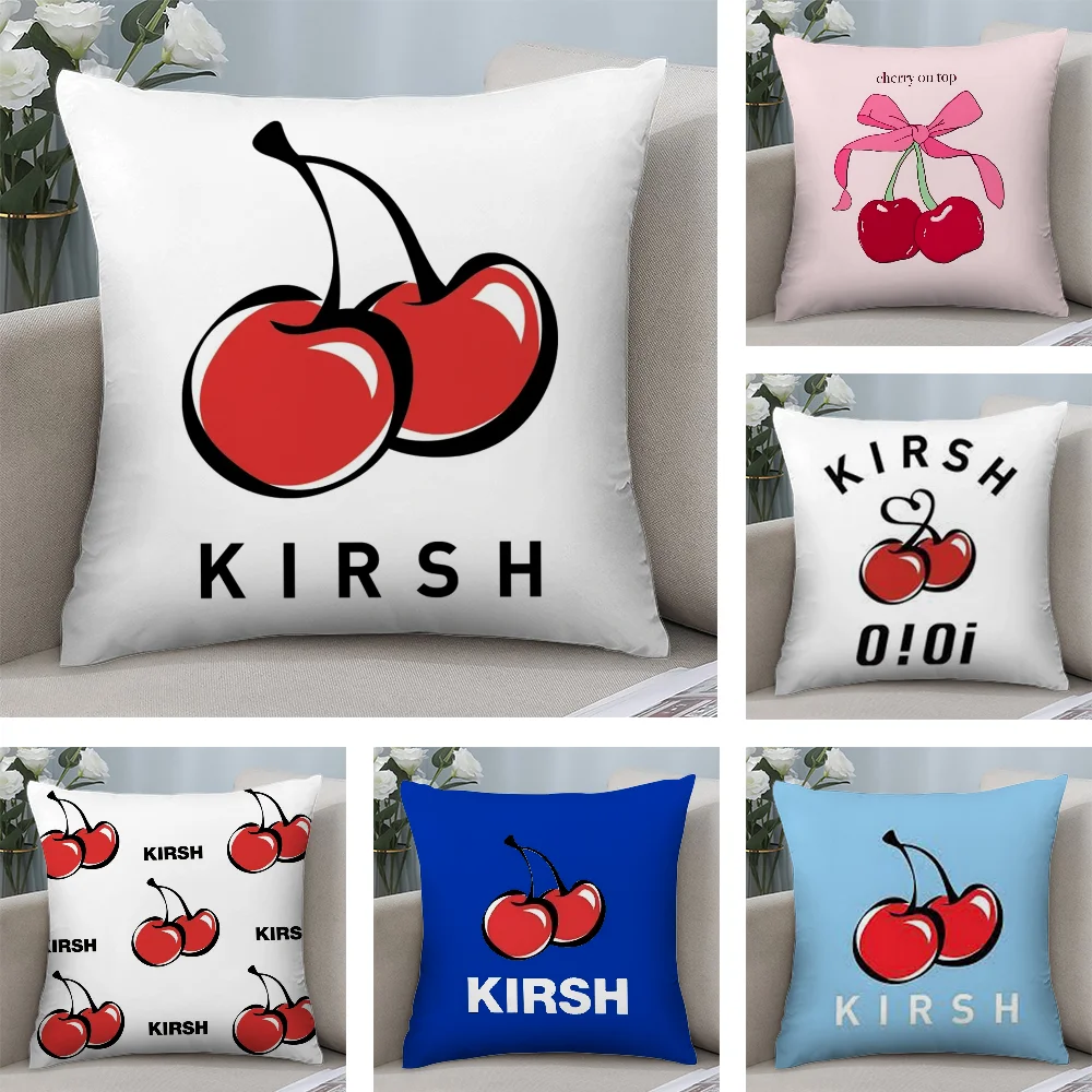 

Luxury Brand K-Kirsh Cherry Pillow Case Short Plush Pillow Covers Sofa Decorative Gift Home Double-sided Printing Cushion Cover