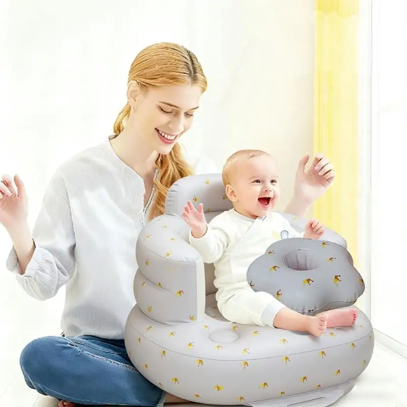 

Comfortable Inflatable Sitting Stool Baby Trainer Chair for Infants Easy Storage 4XBC