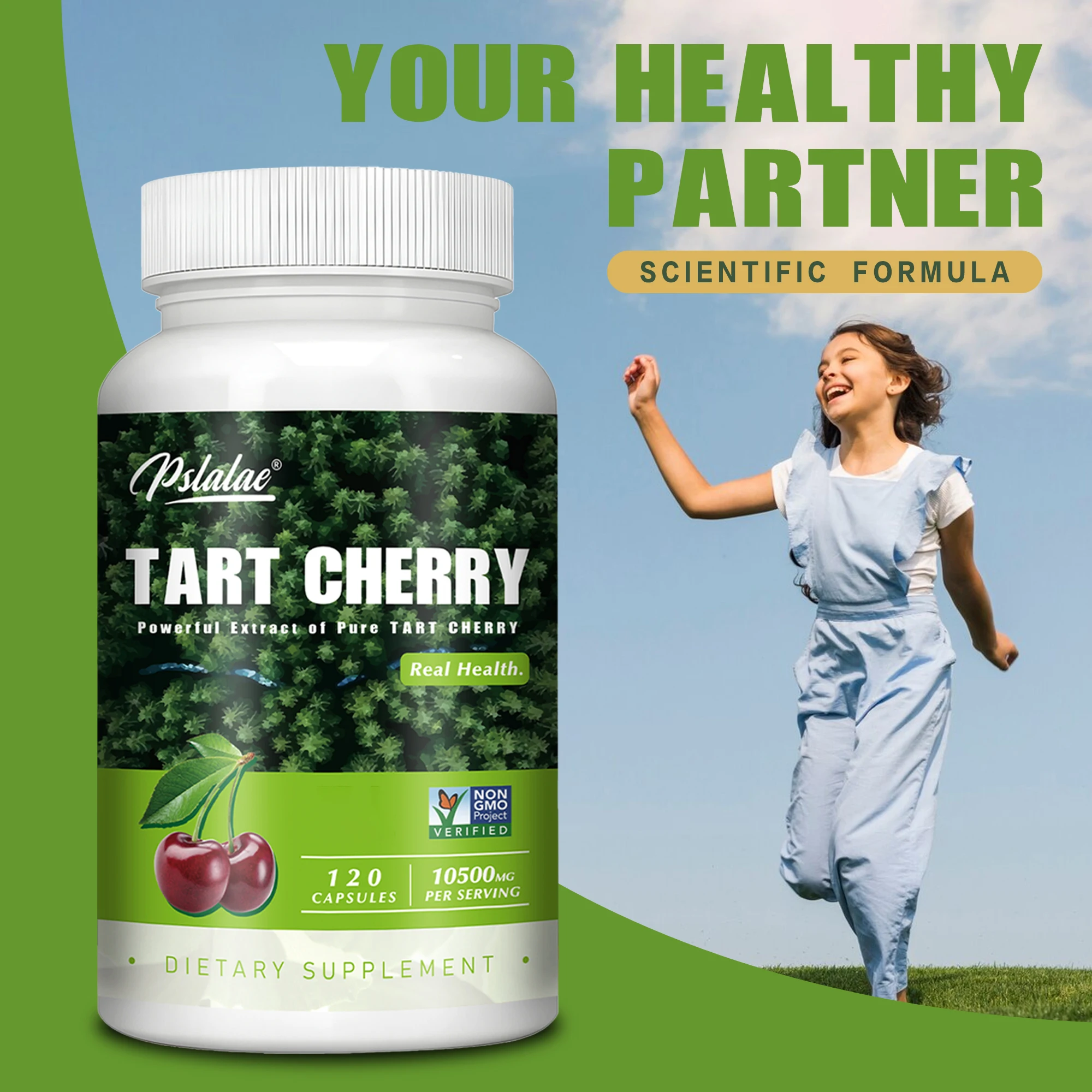 Tart Cherry Capsules - Uric Acid Cleanse, Joint Support & Muscle Recovery, Improve Sleep Quality, Antioxidants