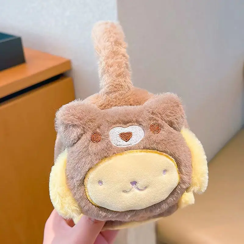 Kawaii سانريو كورومي ماي ميلودي خريف شتاء دافئ يندبروف تدفئة الأذن حماية الصقيع تصميم إبداعي من القطيفة هدية عيد الميلاد #3