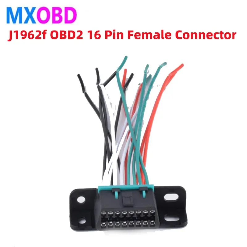 5Pcs Can Assemble Open ObdII Harness J1962f OBD2 16 Pin Female Connector with 16 Core Full Cable Universal 16Pin Car OBD Plug