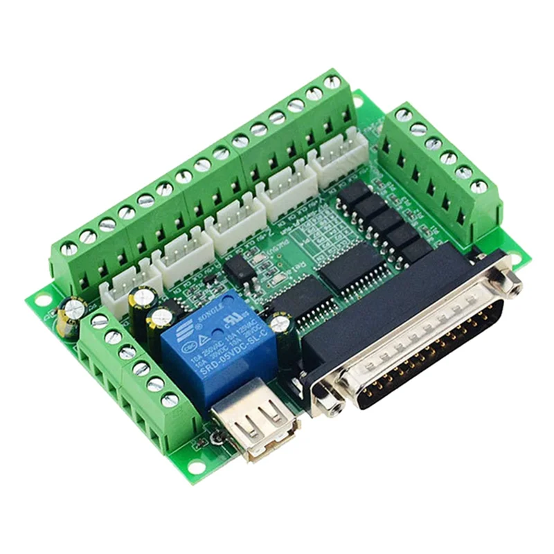Scheda Driver per macchina per incidere MACH3 scheda Breakout CNC a 5 assi con accoppiatore ottico per azionamento motore passo-passo