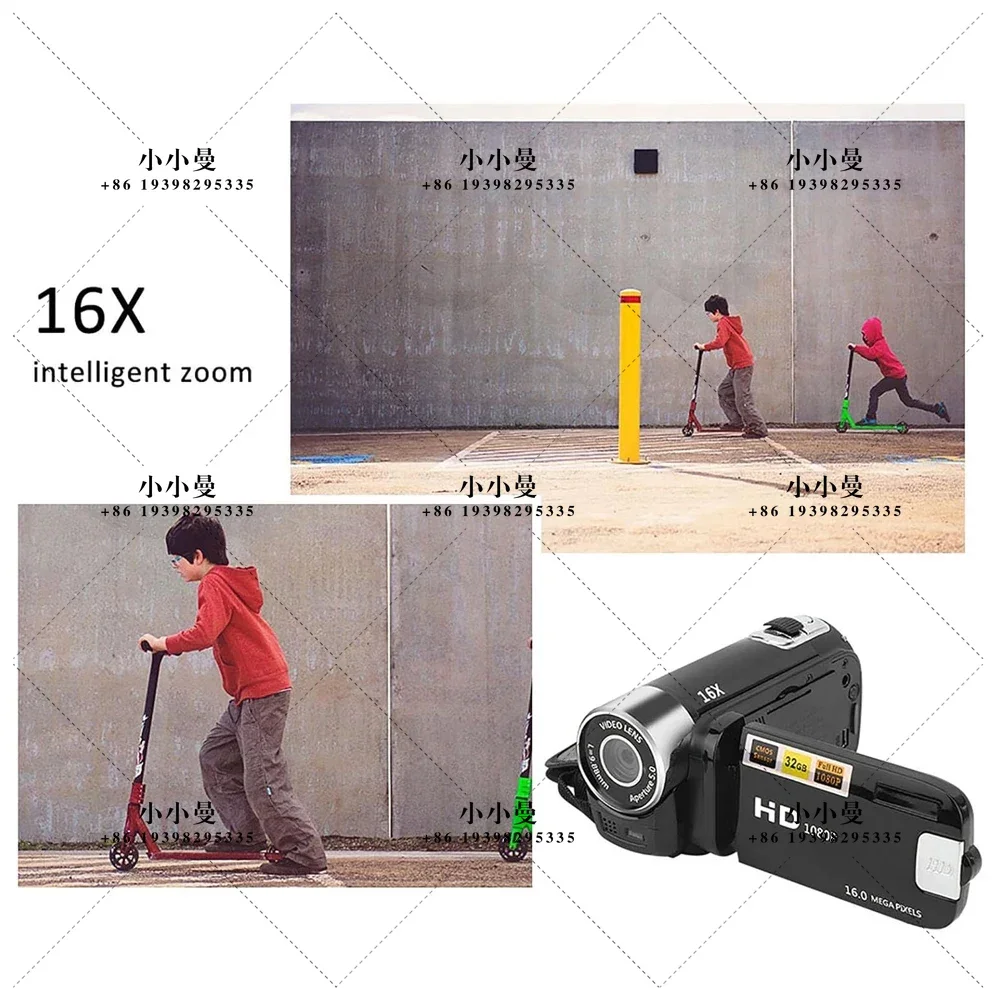 Digital Camcorder,D90 16X Digital Zoom 2.7 Inch Colourful Display Screen,High Definition Camera Image Video Shooting Camcorder