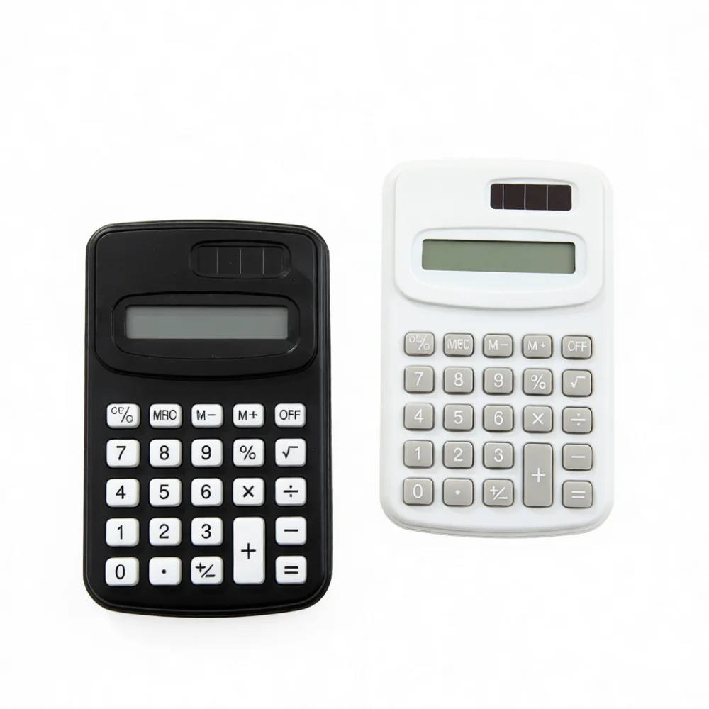 Modern Mini Calculator Portable Desktop Office Accessory Pocket Math Stationery Device Comfortable Handheld Tool For Accountants