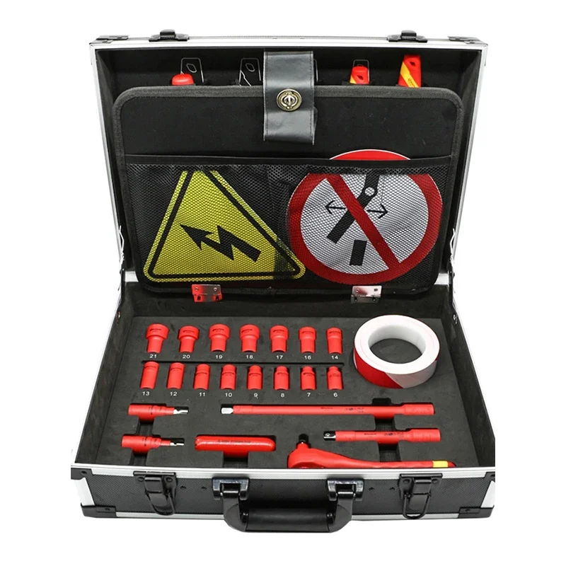 43-piece insulated tool set New energy vehicle repair screwdriver socket wrench Insulated 1000V KT-8043
