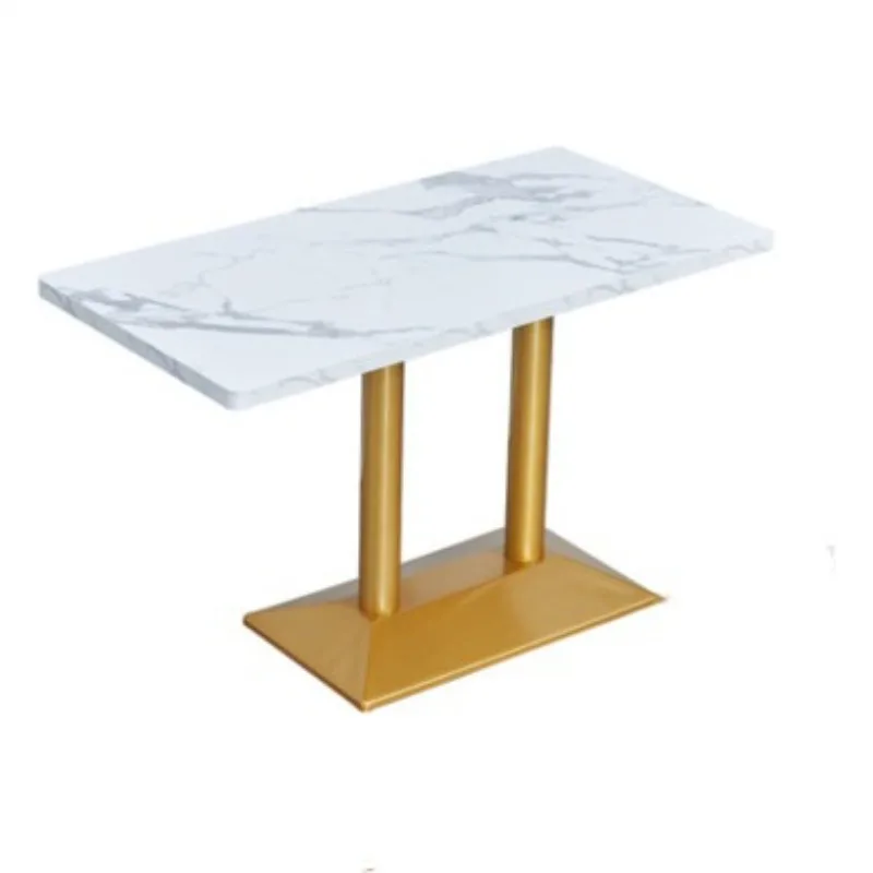 

Customized milk tea shop table imitation marble small round square table café dessert shop snack bar catering table and chair co