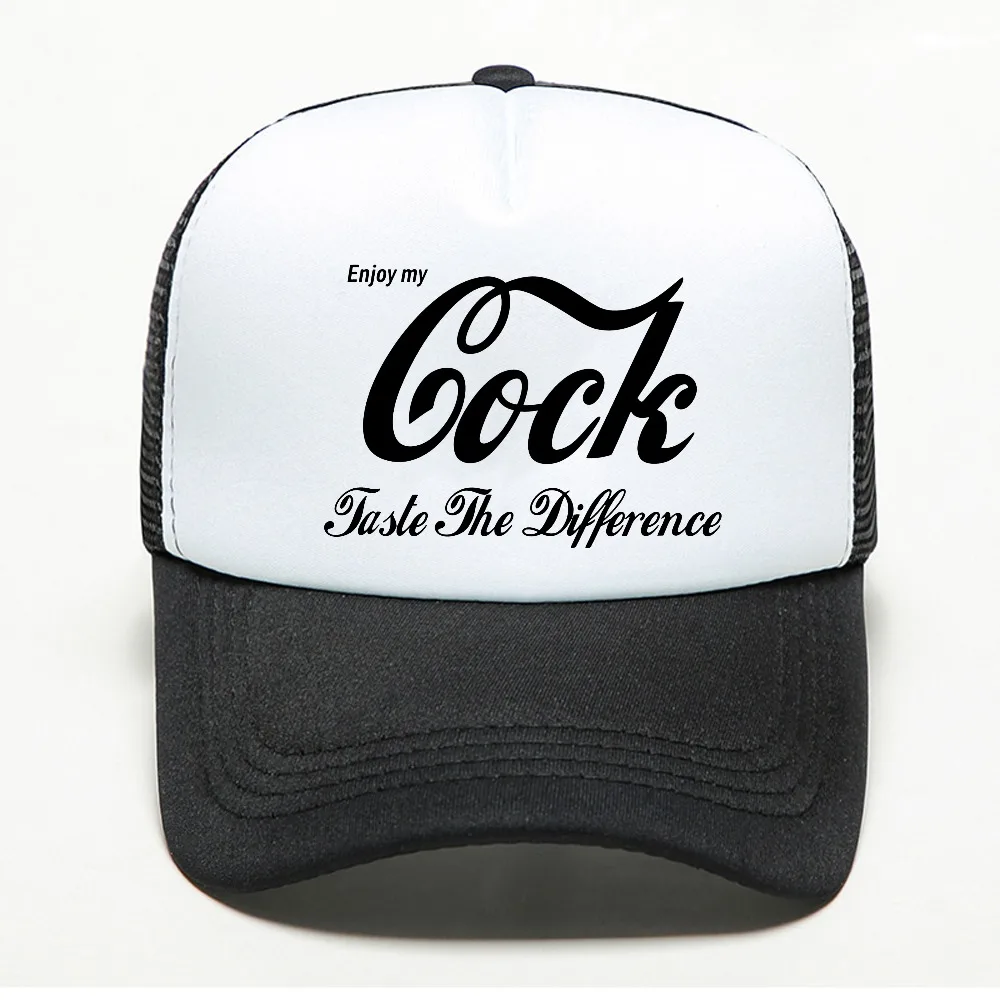 Enjoy My Cock Taste The Difference baseball cap Vintage casual Style Streets breathable sun hat adjustable mesh trucker hats